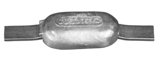 Rumpfanode zum Anschw., oval Alu 110x63x26mm + Laschen