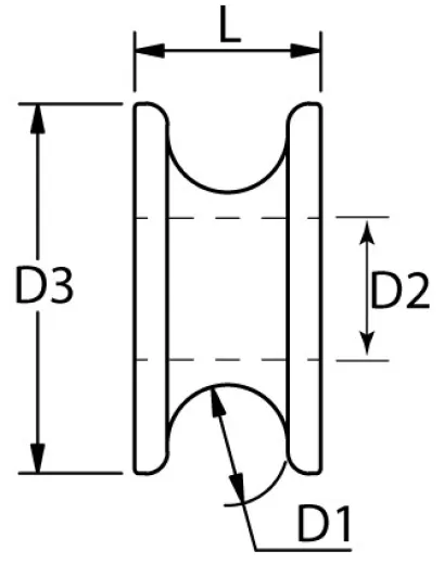 Rundkausche AISI316 für 4mm Seil