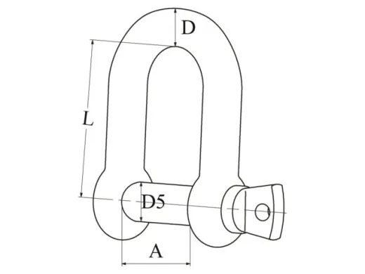 Schäkel Form D kurz 8mm