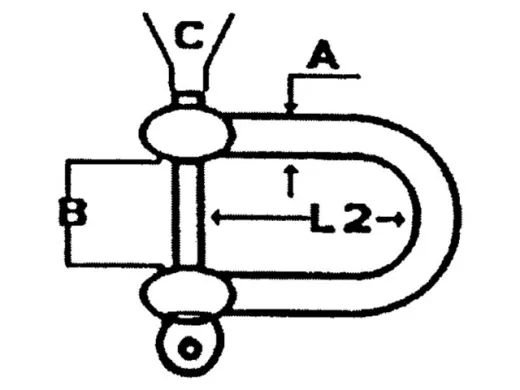 Schäkel Form D kurz 8mm Bulk
