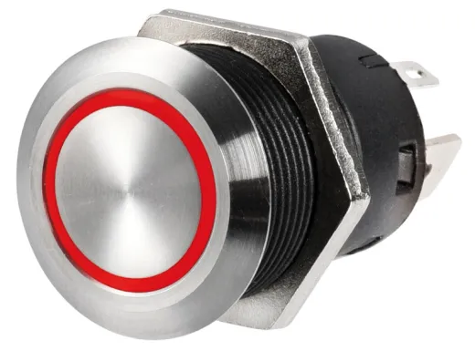 Schalter (12V, 20A, (ON) - OFF, rot)