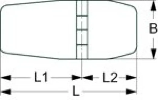 Scharnier AISI316 Feinguss 76x40mm