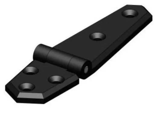 Scharnier lang (134 x 35 x 13 mm, schwarz)