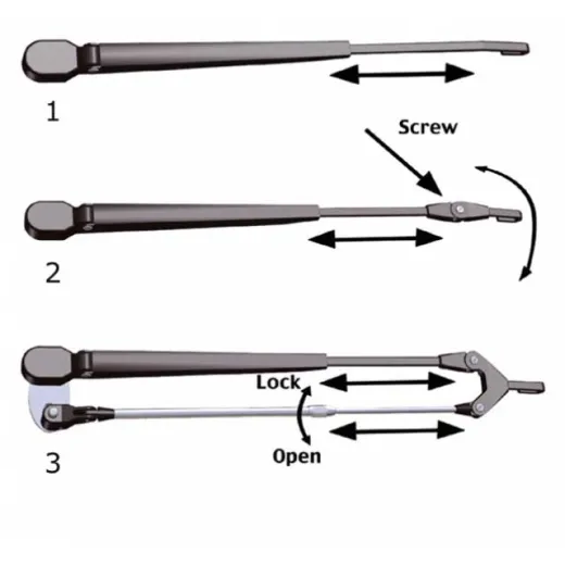 Scheibenwischer - Lang Schwarz 480-610 mm