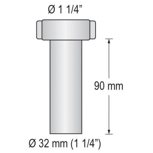 Schlauchanschlussstück 1 1/4 für 25mm Schlauch