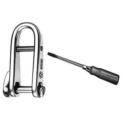 Schlüsselschäkel mit Schraubsteg + HR-Bolzen 6 mm