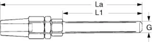 Schraubterminal M5 rechts für 3mmØ AISI316
