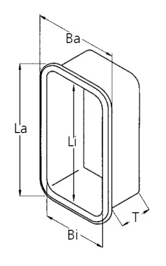 Schwalbennest 370x120x110mm Einbaumaß weiß