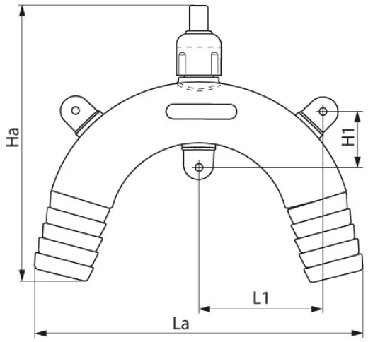 Schwanenhals belüftet 1 25mm weiß