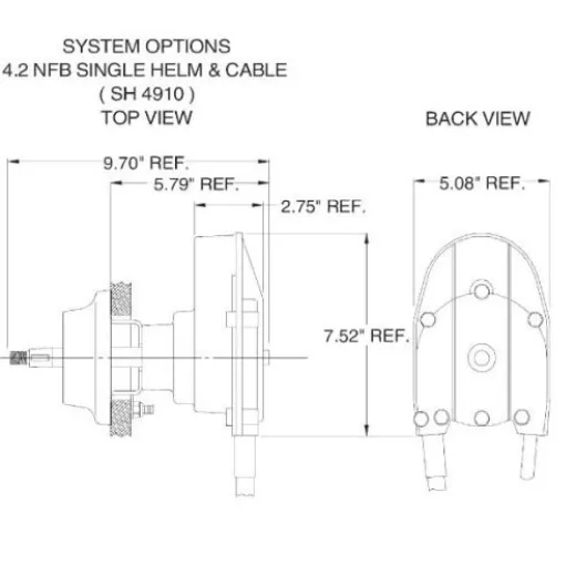 Seastar Nfb (No-Feedback) 4.2 Rotary Steuersystem Mit Kabel 9 (2.74m)