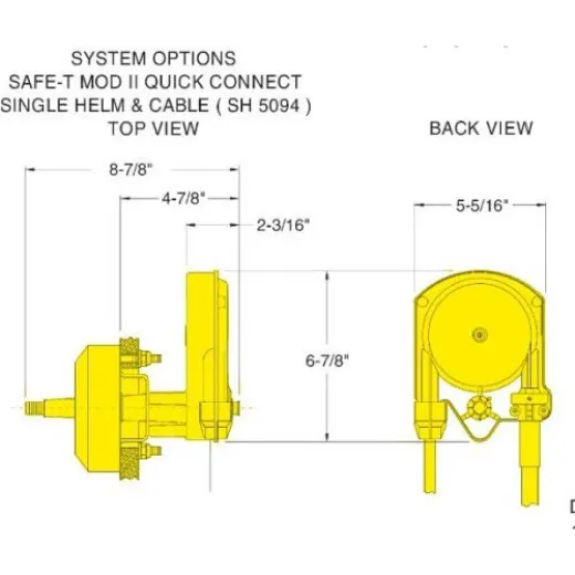 Seastar Safe-T Qc Steuersystem Mit Kabel 29 (8.84m)