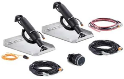 Seastar Trimmklappensystem-Satz Schlag 5.7cm Aktuator 29cm Eckmontageplatten 12X9