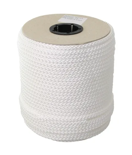 Seil PP 8-fach geflochten weiß 6mm-Spule a 30 mtr.