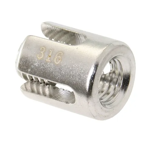 Seilkreuzklemme Edelst.4+5mm offener Boden M12