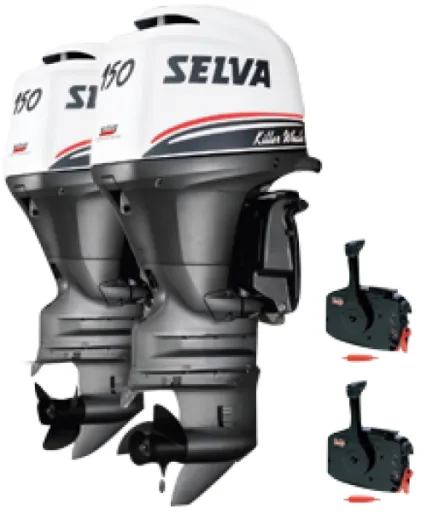 Selva Aussenborder 2x Killer Whale 150efi-16v, E.st.l.pt., 2x 150ps