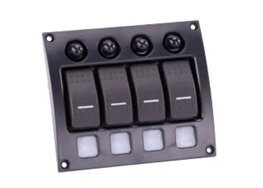 Sierra Schalttafel 12-24v, Ip66, 4 Positionen, Led-Indikatoren & Automatische Sicherungen