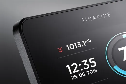 Simarine PICO Batteriemonitor - mit Rahmen silber