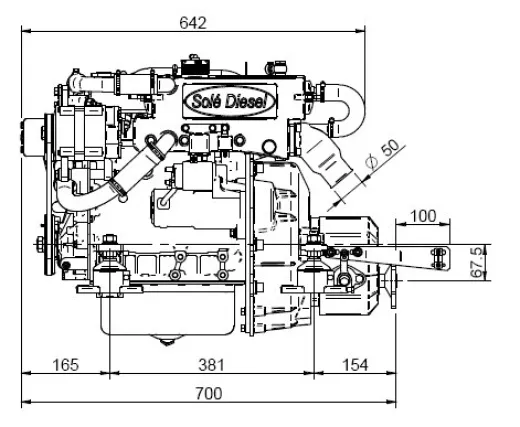 Solé Schiffsdiesel Mini 29 Mit Technodrive Wendegetriebe Tmc40l, R=2.00:1
