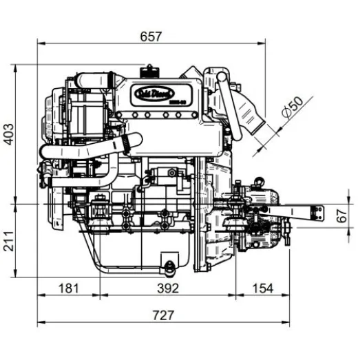 Solé Schiffsdiesel Mini 33 Mit Technodrive Wendegetriebe Tmc60p, R=2.45:1