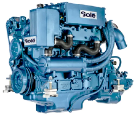 Solé Schiffsdiesel Sdz 165 Turbo & Intercooler, Mit Technodrive Wendegetriebe Tm170, R=2.04:1