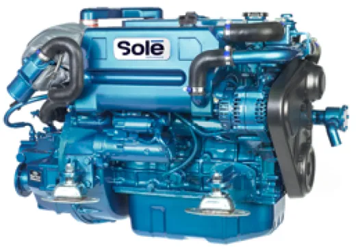 Solé Schiffsdiesel Sm-82 Mit Hydraulischem Wendegetriebe Tm93, R=2.77:1