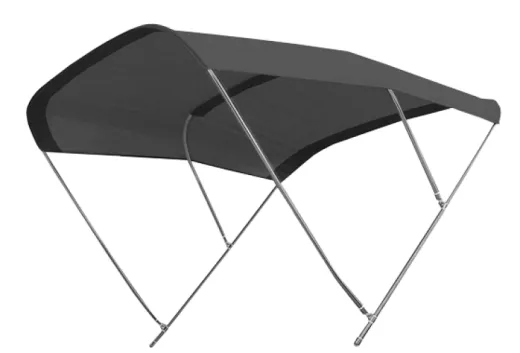 Sonnen-Top Modell 'Biminox', Schwarz, 200x200x140cm, Niro Streben