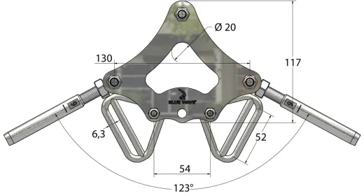 Sonnenschutzbefestigung für 40mm Gurtband