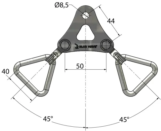 Sonnenschutzbefestigung für 40mm Gurtband