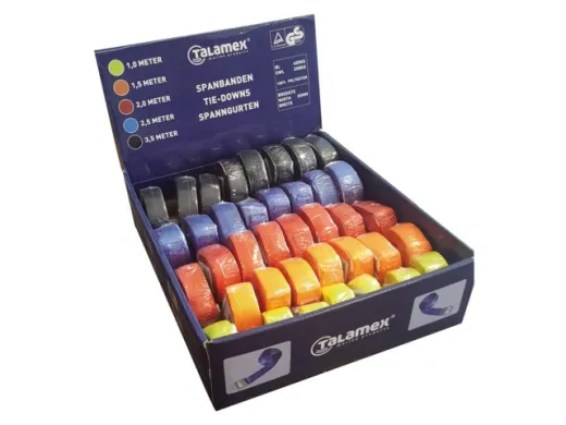 Spanngurt mit Klemmverschluss 25mm 1m gelb