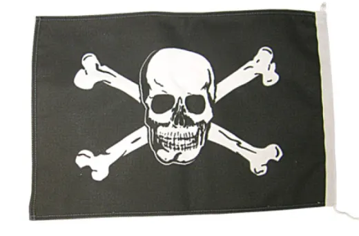 Spassflagge PES 300x450mm Pirat/Totenkopf SB-Pack