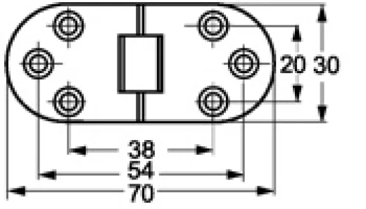 Spieltischband Typ SMH-30 Messing verchromt