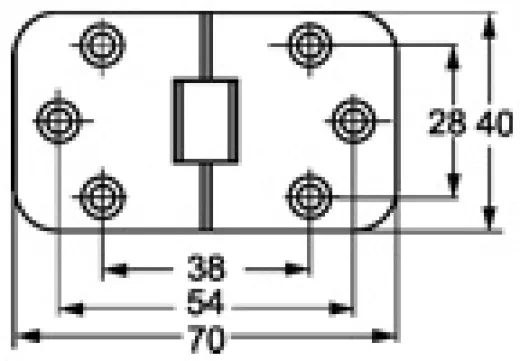 Spieltischband Typ SMH-40 Messing verchromt