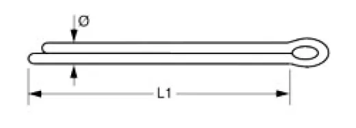 Splinte 1.4401 3.2mm x 25mm (100-Stück-Beutel)