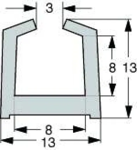 Sprayhood Kasten-Kederschiene weiß 5m