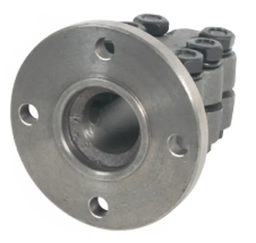 Stählerner Klemmflansch Mit Zentrierrand, Ø35mm-Welle, Zentrierrand Ø63,5mm, Lochkreis Ø108mm