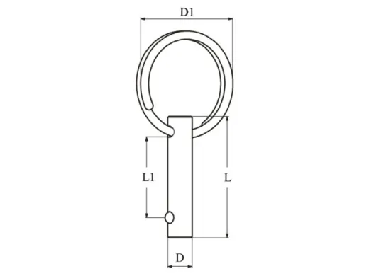 Steckbolzen mit Kugelsicherung 6mm 25mm