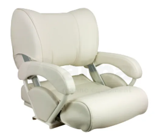 Steuerstuhl Modell Twin 46 Flip-Back & Up, Weiß