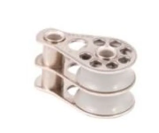 Super Mini-Block mit Scheibe 15x6mm max.5mm Leine