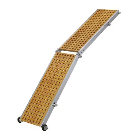 Allpa Aluminium Gangway Mit Rädern & Hölzerner Lauffläche, 2-Teilig, 260x36cm