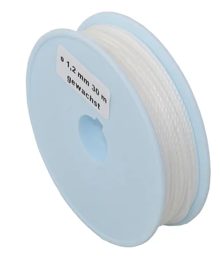 Takelgarn 30m x 1.0mm gefl. gewachst WEISS
