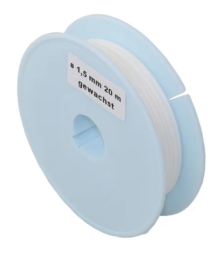 Takelgarn 30m x 1.0mm gefl. gewachst WEISS