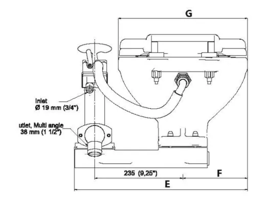 Talamex Marine Toilette Kompakt-flach turn2lock