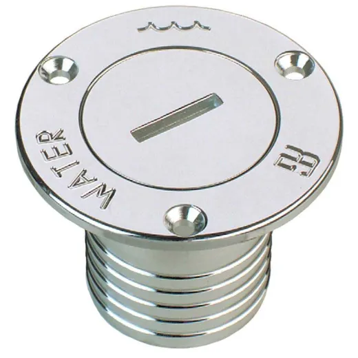 Tankdeckel - Wasser, Ø38 mm, Messing verchromt, 0,430 kg