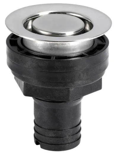 Tankentlüftung (gerade mit Klemmverbindung, Kunststoff mit Kopf aus Edelstahl, Ø26 mm)