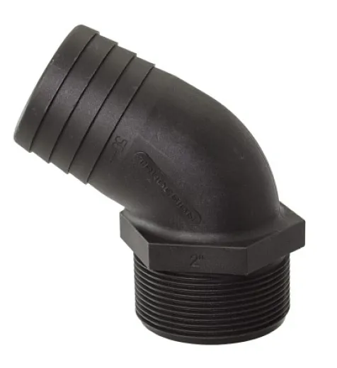 TD-Schlauchanschluss schwarz 120°32mm 1 1/4unverp