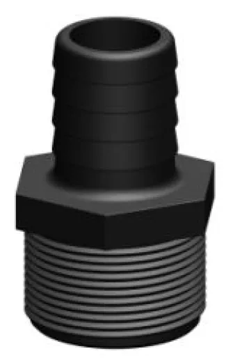 TD-Schlauchanschluss schwarz 25mm 1