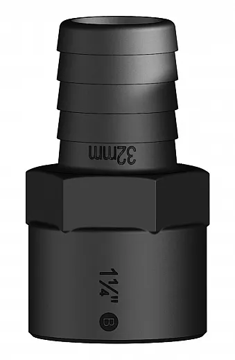 TD-Schlauchanschluss schwarz IG 25mm 1 1/2unverp.
