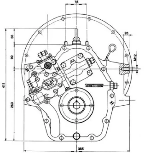 Technodrive Hydraulisches Wendegetriebe Tm265a, R=2,30:1
