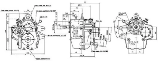 Technodrive Hydraulisches Wendegetriebe Tm93a, R=2,40:1