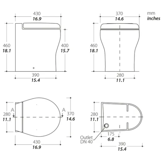 Tecma Elegance 2G Toilette 12V Standard weiss